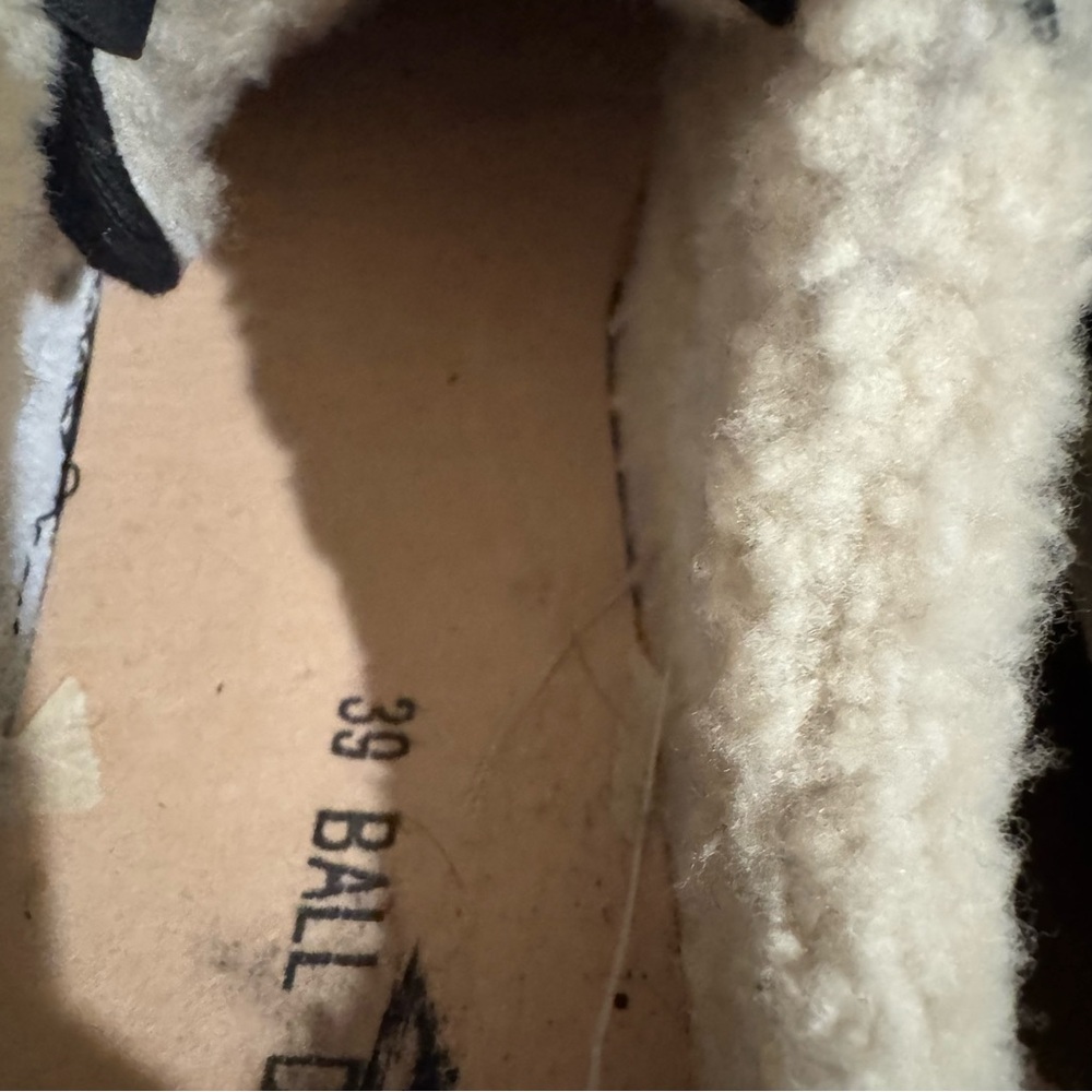 Golden Goose Ball Star Sabot mules size 39 black glitter with shearling lining - Picture 8 of 14